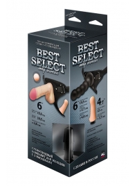 Черный пояс для женщин BEST SELECT с 3 насадками - LOVETOY (А-Полимер) - купить с доставкой в Северодвинске