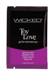 Лубрикант на водной основе для использования с игрушками WICKED Toy Love - 3 мл. - Wicked - купить с доставкой в Северодвинске