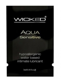 Мягкий лубрикант на водной основе WICKED AQUA Sensitive - 3 мл. - Wicked - купить с доставкой в Северодвинске