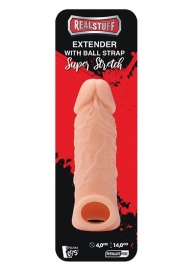 Телесная насадка EXTENDER WITH BALL STRAP 5.5 - 14 см. - Dream Toys - в Северодвинске купить с доставкой