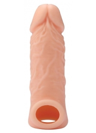 Телесная насадка EXTENDER WITH BALL STRAP 5.5 - 14 см. - Dream Toys - в Северодвинске купить с доставкой