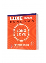 Презервативы с продлевающим эффектом LUXE Royal Long Love - 3 шт. - Luxe - купить с доставкой в Северодвинске