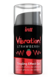 Жидкий интимный гель с эффектом вибрации Vibration! Strawberry - 15 мл. - INTT - купить с доставкой в Северодвинске