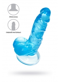 Голубой реалистичный фаллоимитатор Indy - 15,8 см. - A-toys купить с доставкой в интернет-магазине Orgasmix в Северодвинске Голубой реалистичный фаллоимитатор Indy - 15,8 см. - A-toys