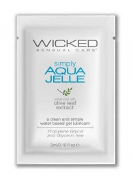 Гель-лубрикант Simply Aqua Jelle - 3 мл. - Wicked - купить с доставкой в Северодвинске