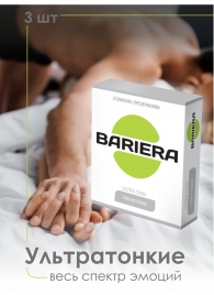 Ультратонкие презервативы Bariera Ultra Thin - 3 шт. - Bariera - купить с доставкой в Северодвинске