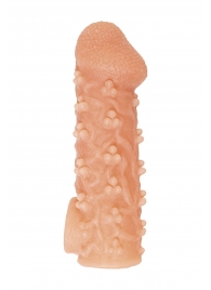 Телесная закрытая насадка с пучками шишечек Cock Sleeve Size S - 13,8 см. - KOKOS - в Северодвинске купить с доставкой Телесная закрытая насадка с пучками шишечек Cock Sleeve Size S - 13,8 см. - KOKOS - в Северодвинске купить с доставкой