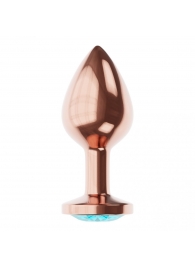 Пробка цвета розового золота с малиновым кристаллом Diamond Topaz Shine L - 8,3 см. - Lola Games - купить с доставкой в Северодвинске