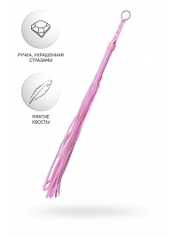 Розовый флоггер Anonymo - 64 см. - ToyFa - купить с доставкой в Северодвинске Розовый флоггер Anonymo - 64 см. - ToyFa - купить с доставкой в Северодвинске