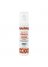 Разогревающее массажное масло Gourmet White Peach Organic с органическими ингредиентами - 50 мл. - Exsens - купить с доставкой в Северодвинске
