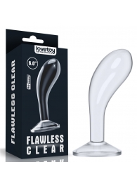 Прозрачный стимулятор простаты Flawless Clear Prostate Plug - 15 см. - Lovetoy - в Северодвинске купить с доставкой