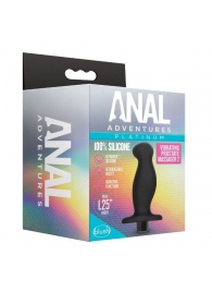 Черный анальный вибромассажёр Silicone Vibrating Prostate Massager 02 - 10,8 см. - Blush Novelties - в Северодвинске купить с доставкой