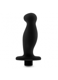 Черный анальный вибромассажёр Silicone Vibrating Prostate Massager 02 - 10,8 см. - Blush Novelties - в Северодвинске купить с доставкой