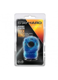 Голубое эрекционное виброкольцо Reusable 5 Function Cock Ring - Blush Novelties - в Северодвинске купить с доставкой