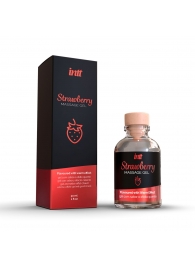 Массажный гель с ароматом клубники Strawberry - 30 мл. - INTT - купить с доставкой в Северодвинске