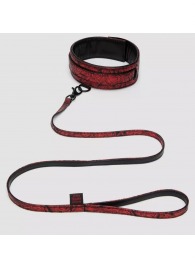 Стильный ошейник с поводком Reversible Faux Leather Collar and Lead - Fifty Shades of Grey - купить с доставкой в Северодвинске