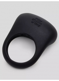 Черное эрекционное виброкольцо Sensation Rechargeable Vibrating Love Ring - Fifty Shades of Grey - в Северодвинске купить с доставкой