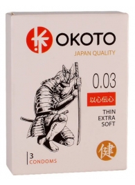 Тонкие презервативы OKOTO Thin Extra Soft - 3 шт. - Sitabella - купить с доставкой в Северодвинске