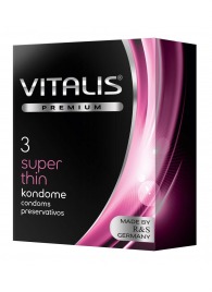 Ультратонкие презервативы VITALIS PREMIUM super thin - 3 шт. - Vitalis - купить с доставкой в Северодвинске