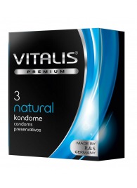 Классические презервативы VITALIS PREMIUM natural - 3 шт. - Vitalis - купить с доставкой в Северодвинске