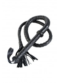 Длинный кожаный кнут с хлопушками на конце - ToyFa - купить с доставкой в Северодвинске