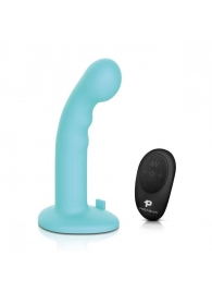 Голубая изогнутая насадка 6in Remote Control Ripple P-Spot G-Spot на черных трусиках - 16 см. - Pegasus - купить с доставкой в Северодвинске