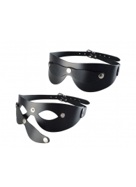 Черная кожаная маска  Новичок - Sitabella - купить с доставкой в Северодвинске