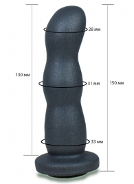 Черная анальная рельефная насадка-фаллоимитатор - 15 см. - LOVETOY (А-Полимер) - купить с доставкой в Северодвинске