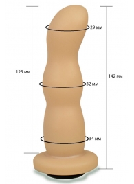 Телесная рельефная насадка Harness - 14,2 см. - LOVETOY (А-Полимер) - купить с доставкой в Северодвинске