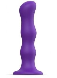 Фиолетовая насадка Strap-On-Me Dildo Geisha Balls size M - Strap-on-me - купить с доставкой в Северодвинске