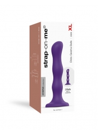 Фиолетовая насадка Strap-On-Me Dildo Geisha Balls size XL - Strap-on-me - купить с доставкой в Северодвинске