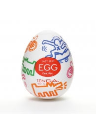 Мастурбатор-яйцо Keith Haring EGG STREET - Tenga - в Северодвинске купить с доставкой