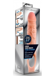 Телесная насадка на пенис 9 Inch Cock Sheath Extender - 22,2 см. - Blush Novelties - в Северодвинске купить с доставкой