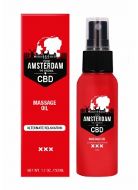 Стимулирующее массажное масло CBD from Amsterdam Massage Oil - 50 мл. - Shots Media BV - купить с доставкой в Северодвинске