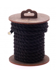 Черная хлопковая веревка для бондажа на катушке - 5 м. - Crazy Handmade - купить с доставкой в Северодвинске