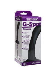 Черная изогнутая насадка Vac-U-Lock G-Spot - 16,5 см. - Doc Johnson - купить с доставкой в Северодвинске