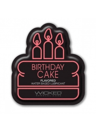 Лубрикант на водной основе со вкусом торта с кремом Wicked Aqua Birthday cake - 3 мл. - Wicked - купить с доставкой в Северодвинске