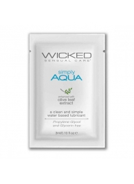 Легкий лубрикант на водной основе Wicked Simply AQUA - 3 мл. - Wicked - купить с доставкой в Северодвинске