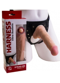 Страпон Harness из двух предметов: регулируемые трусики и насадка-фаллос - 17,5 см. - LOVETOY (А-Полимер) - купить с доставкой в Северодвинске
