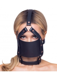 Черный намордник с кляпом-шаром Head Harness With A Gag - Orion - купить с доставкой в Северодвинске