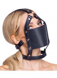 Черный намордник с кляпом-шаром Head Harness With A Gag - Orion - купить с доставкой в Северодвинске