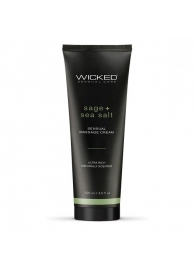 Массажный легкий крем WICKED Sage plus Sea Salt - 120 мл. - Wicked - купить с доставкой в Северодвинске