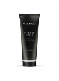 Массажный легкий крем WICKED Stripped plus Bare - 120 мл. - Wicked - купить с доставкой в Северодвинске