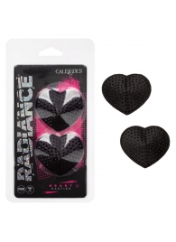 Черные пэстисы в форме сердечек Heart Pasties - California Exotic Novelties - купить с доставкой в Северодвинске