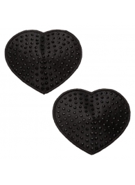 Черные пэстисы в форме сердечек Heart Pasties - California Exotic Novelties - купить с доставкой в Северодвинске