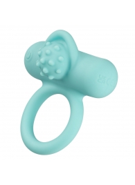 Аквамариновое эрекционное виброкольцо Silicone Rechargeable Nubby Lover’s Delight - California Exotic Novelties - в Северодвинске купить с доставкой