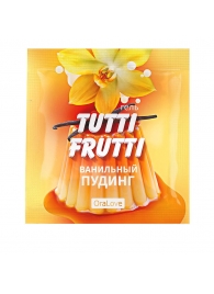 Пробник гель-смазки Tutti-frutti со вкусом ванильного пудинга - 4 гр. - Биоритм - купить с доставкой в Северодвинске