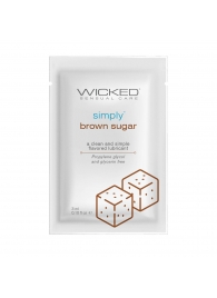 Саше лубриканта на водной основе Simply Aqua Brown Sugar с ароматом коричневого сахара - 3 мл. - Wicked - купить с доставкой в Северодвинске