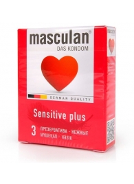 Презервативы Masculan Sensitive plus - 3 шт. - Masculan - купить с доставкой в Северодвинске