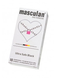 Ультрапрочные презервативы Masculan Ultra Safe Black - 10 шт. - Masculan - купить с доставкой в Северодвинске